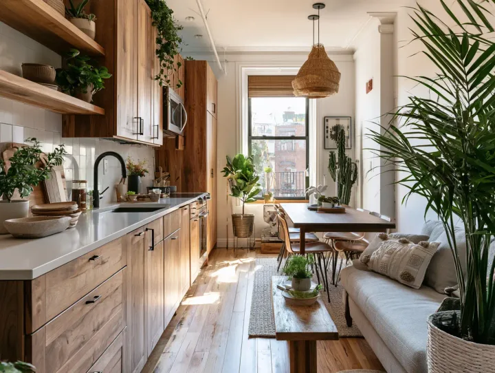 Organized kitchen after turnkey move in Brooklyn NYC