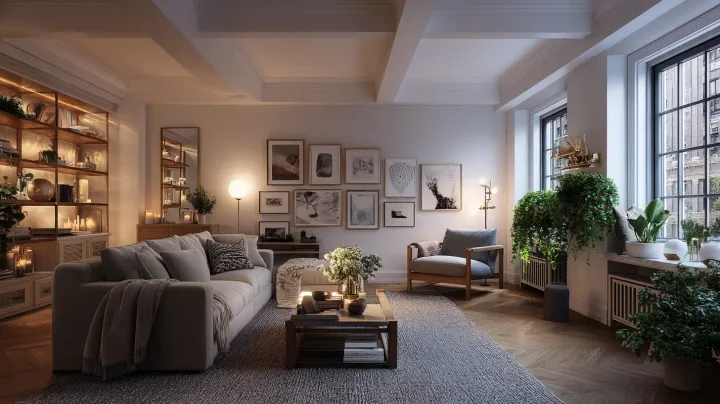 Wall hanging service with perfectly aligned artwork